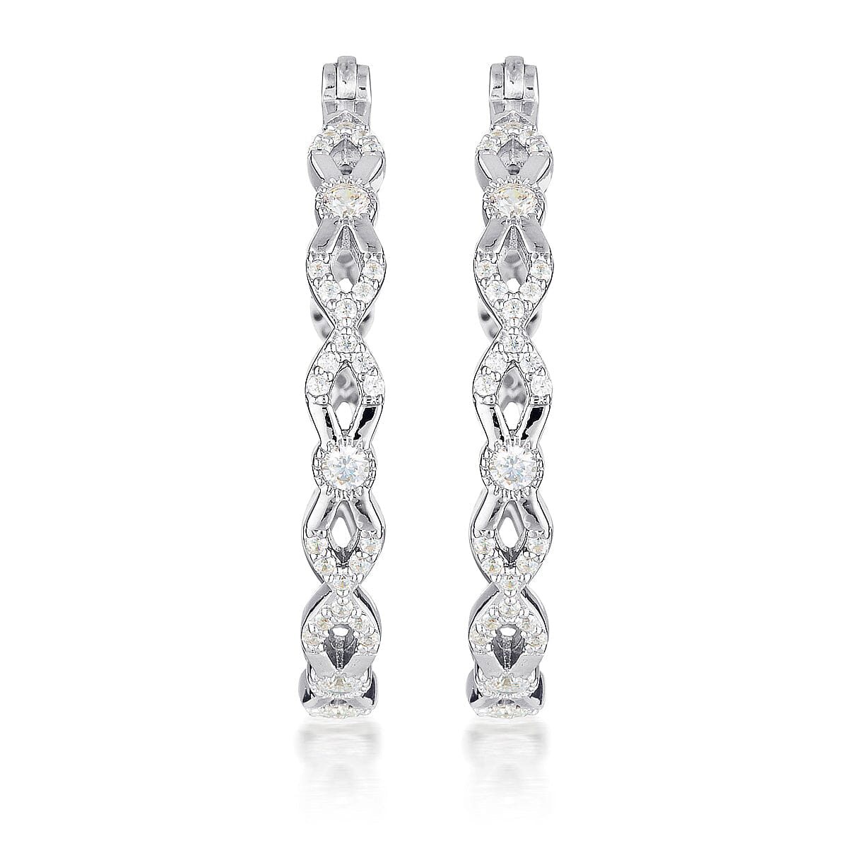 GEORGINI RED CARPET OVATION EARRINGS SILVER Bevilles Jewellers 
