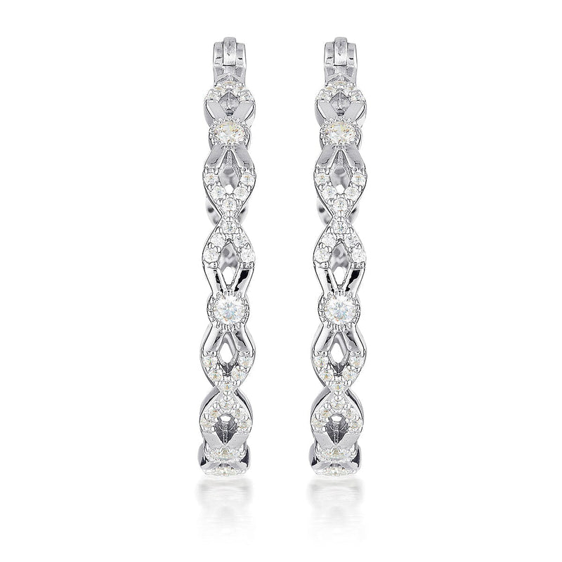 GEORGINI RED CARPET OVATION EARRINGS SILVER Bevilles Jewellers 