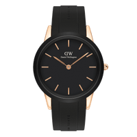 Daniel Wellington Iconic Motion 40 Rose Gold & Black Watch Watches Daniel Wellington 