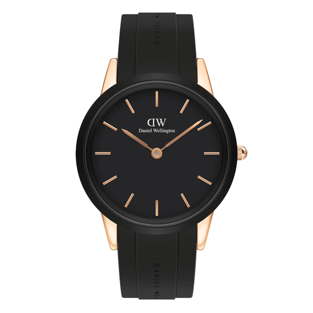 Daniel Wellington Iconic Motion 40 Rose Gold & Black Watch Watches Daniel Wellington 