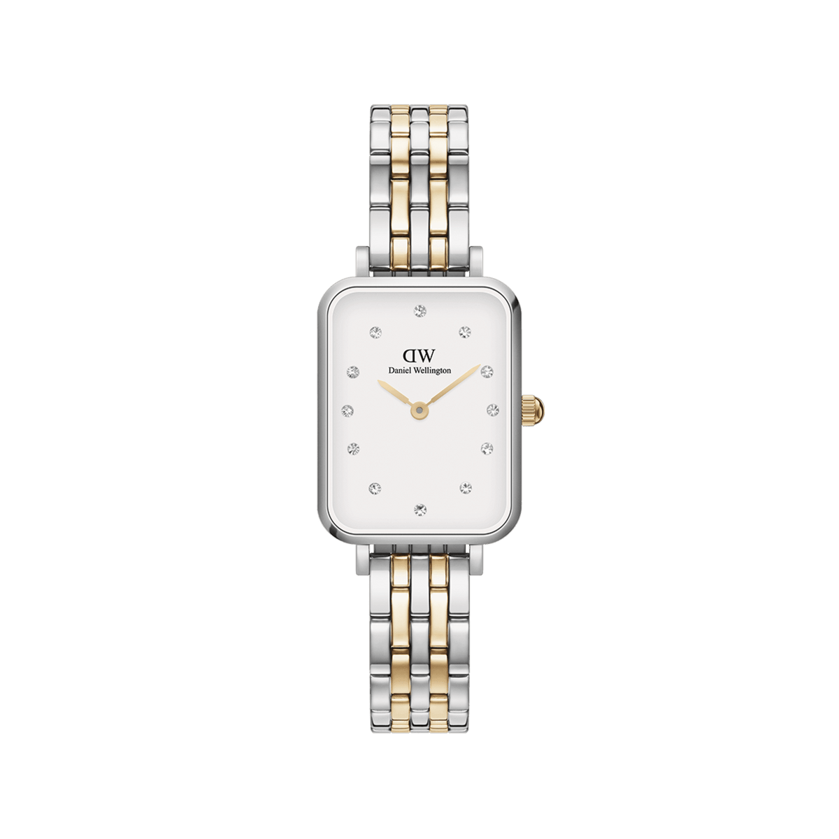 Daniel Wellington Quadro Lumine 20x26 5-Link Gold & Silver White Watch Watches Daniel Wellington 