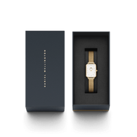 Daniel Wellington Quadro 20X26 Pressed Evergold Lumine Gold & White Watch Watches Daniel Wellington 