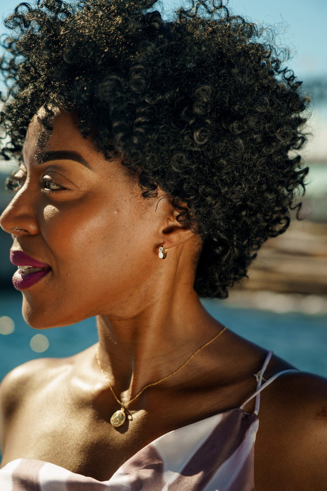 OPAL GLOW WHITE CREATED OPAL HOOP EARRINGS GOLD Bevilles Jewellers 