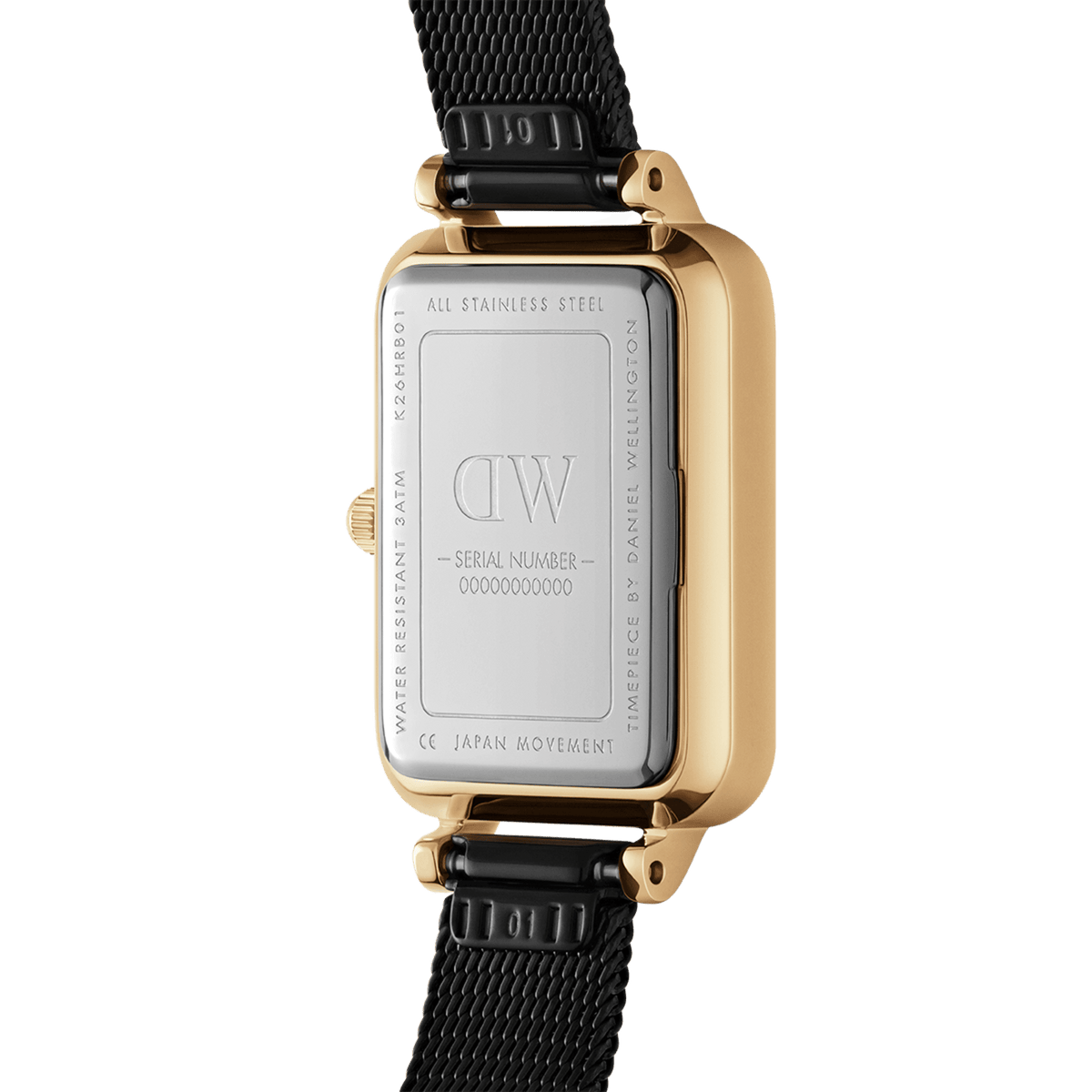 Daniel Wellington Quadro 20X26 Pressed Ashfield Gold & White Watch Watches Daniel Wellington 