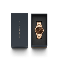 Daniel Wellington Iconic Link Amber 40 Rose Gold & Brown Watch Watches Daniel Wellington 
