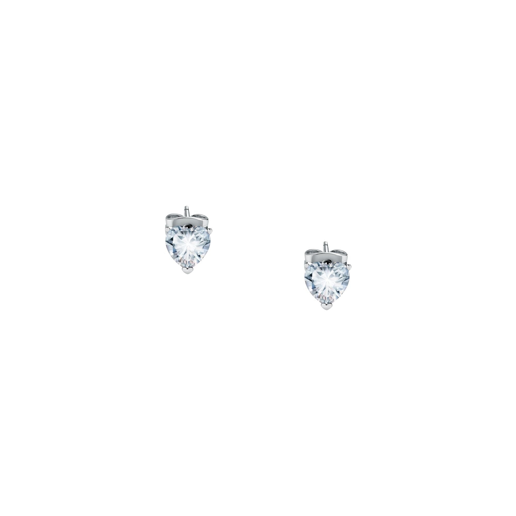 Chiara Ferragni Diamond Heart White Heart Earrings Chiara Ferragni 