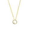 OPAL GLOW BLUE CREATED OPAL CIRCLE PENDANT GOLD Bevilles Jewellers 