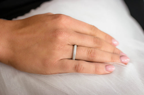 GODDESS PAVE RING SILVER - 9 Bevilles Jewellers 