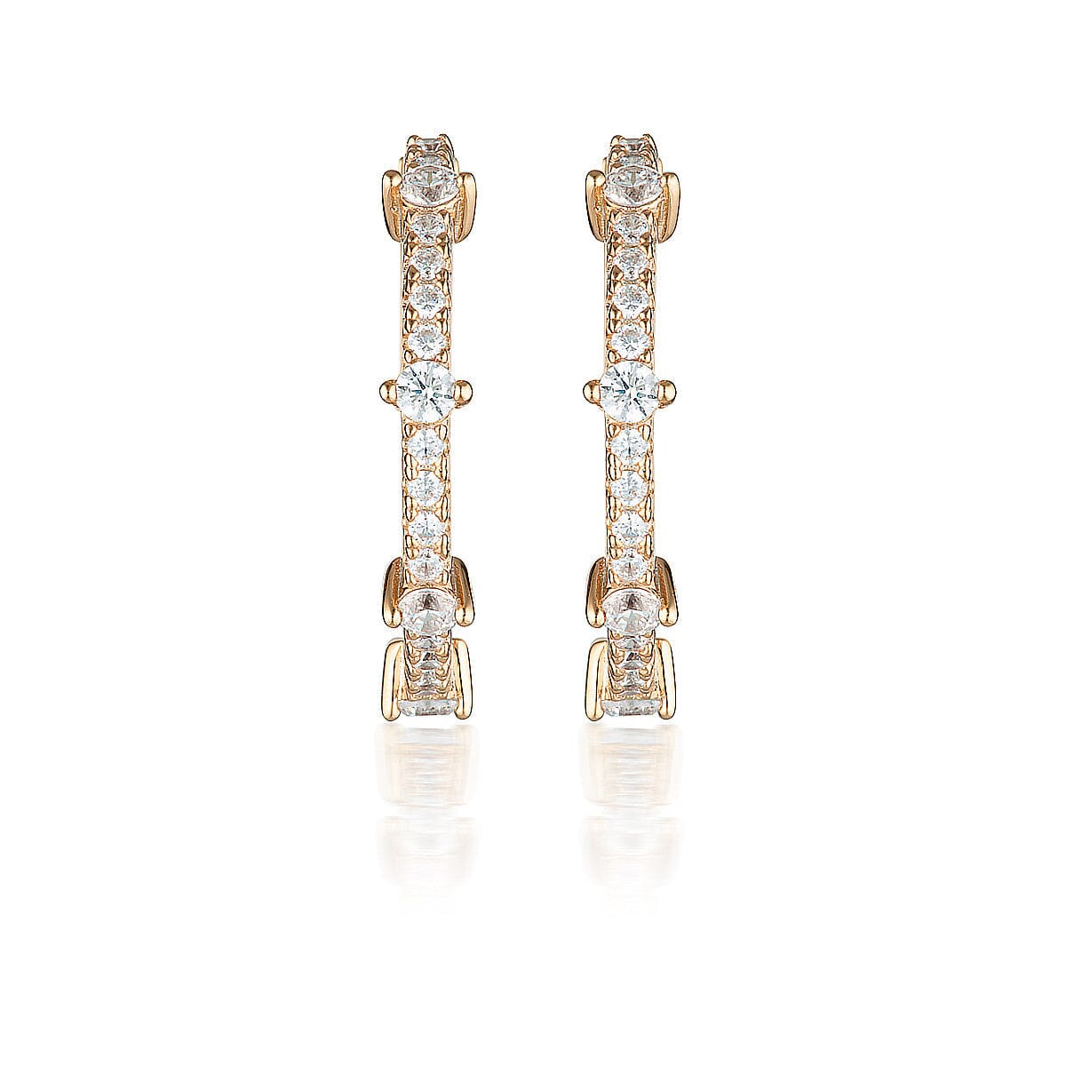 GEORGINI RED CARPET GALA EARRINGS ROSE GOLD Bevilles Jewellers 