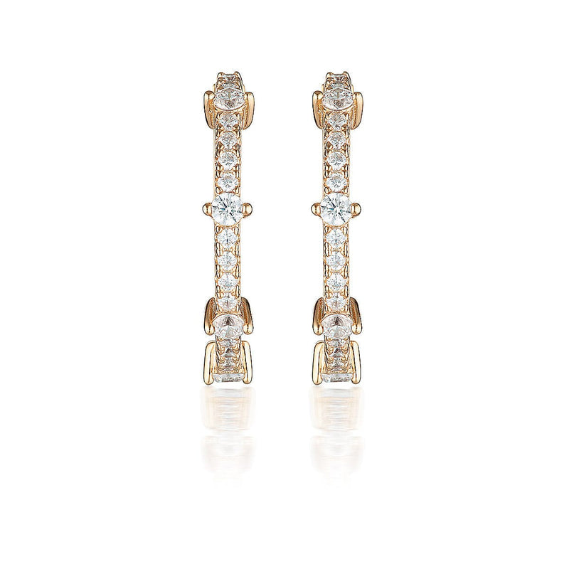 GEORGINI RED CARPET GALA EARRINGS ROSE GOLD Bevilles Jewellers 