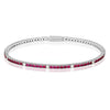 MILESTONE RUBY 2MM TENNIS BRACELET IN SILVER Bevilles Jewellers 