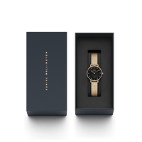 Daniel Wellington Petite 28 Lumine Gold Mother of Pearl Black Watch Watches Daniel Wellington 