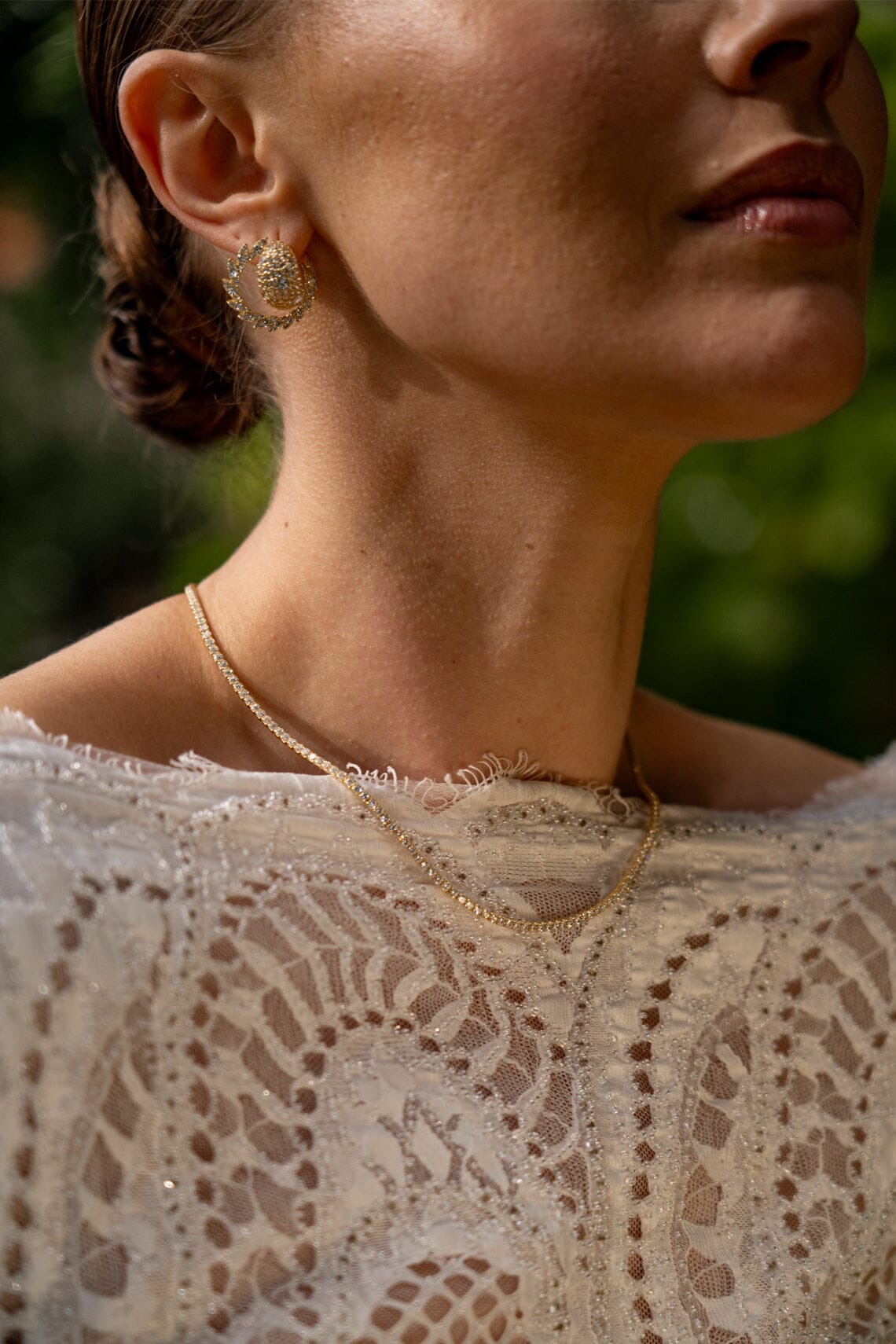 SYDNEY SOIRÉE 2MM TENNIS NECKLACE 42CM GOLD Bevilles Jewellers 