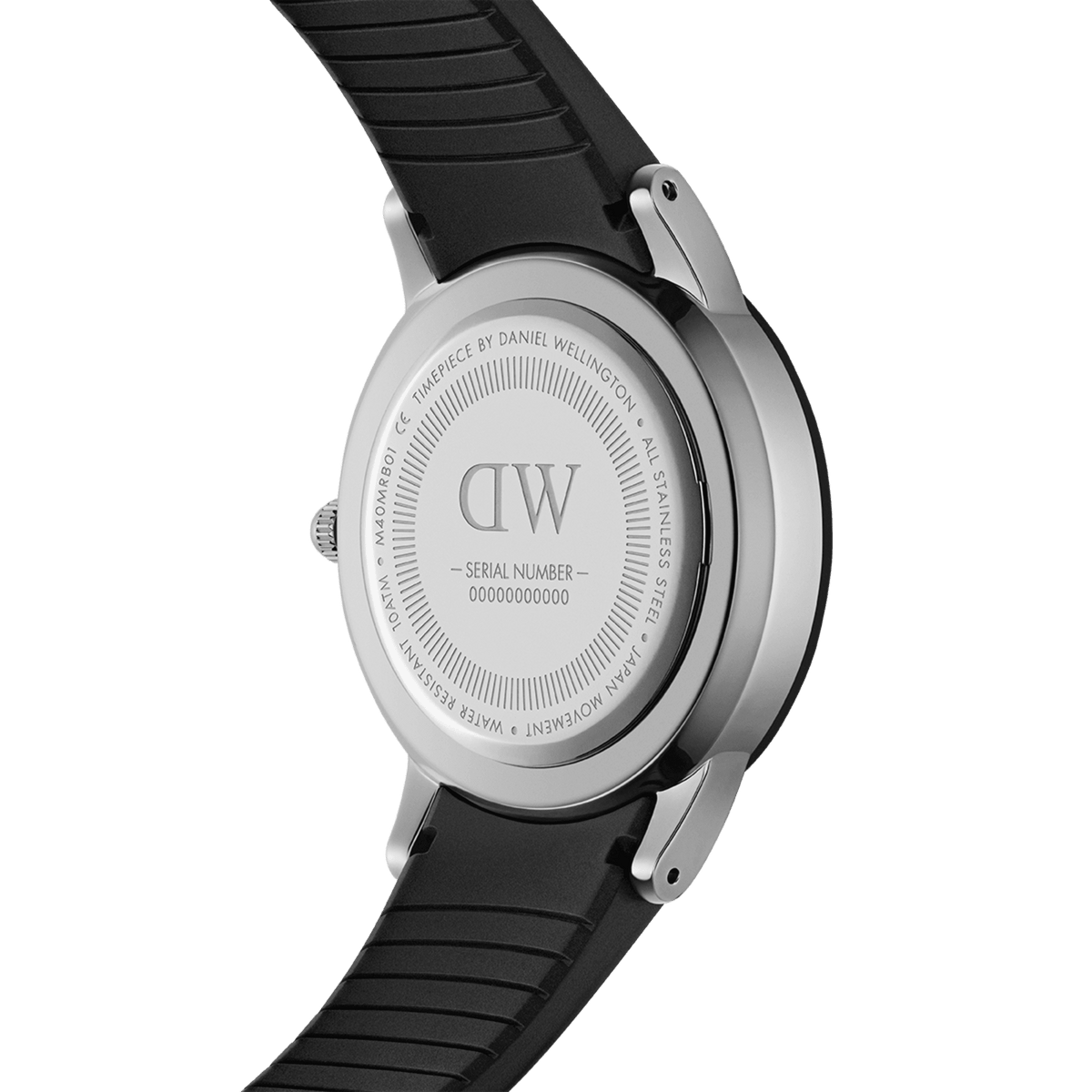 Daniel Wellington Iconic Motion 40 Silver & Black Watch Watches Daniel Wellington 