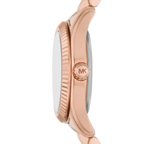 Michael Kors Lexington Three Hand Rose Gold Tone Stainless Steel Watch MK4739 Watches Michael Kors 