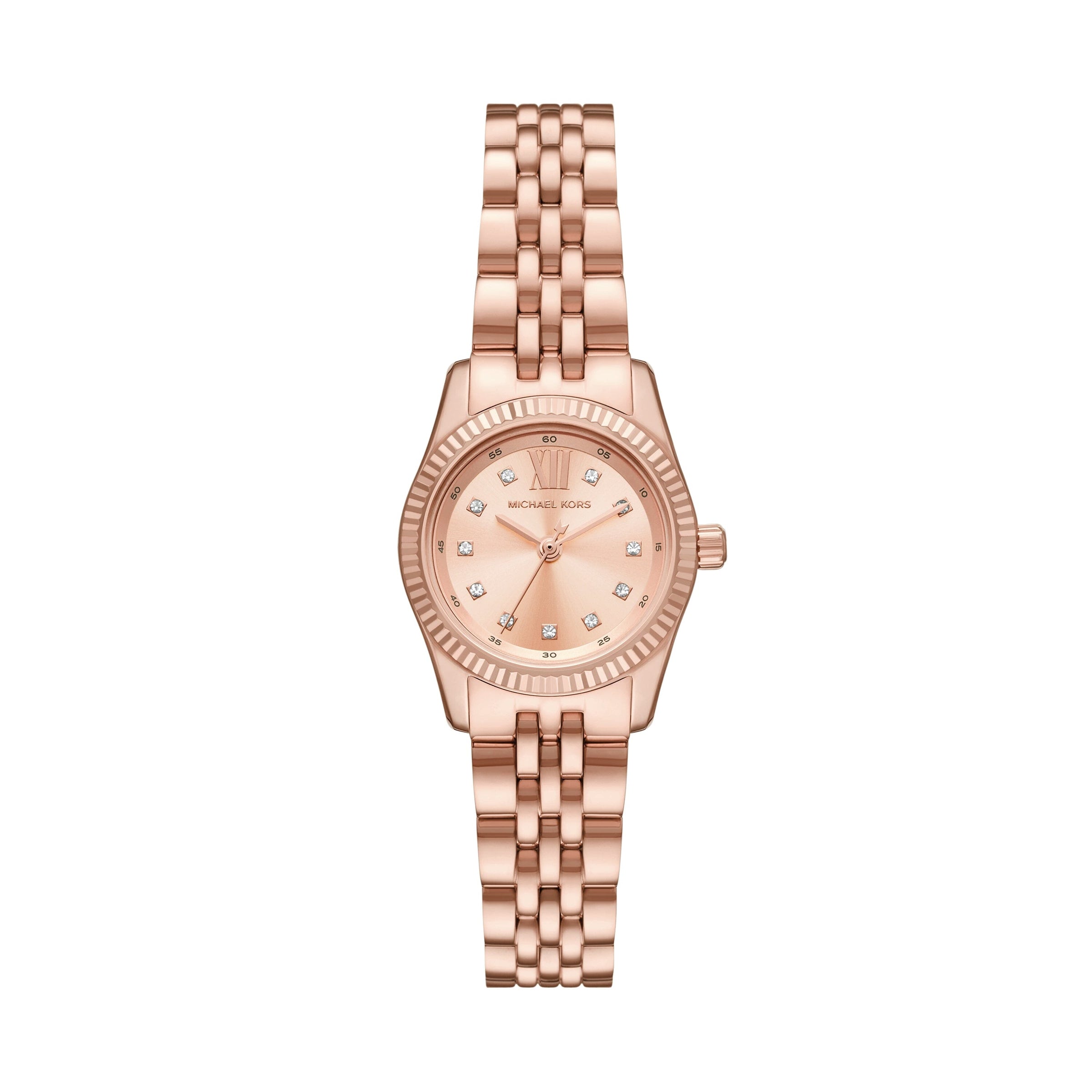 Michael Kors Lexington Three Hand Rose Gold Tone Stainless Steel Watch MK4739 Watches Michael Kors 