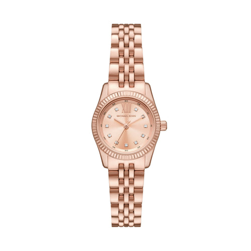 Michael Kors Lexington Three Hand Rose Gold Tone Stainless Steel Watch MK4739 Watches Michael Kors 
