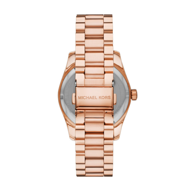 Michael Kors Lexington Three Hand Rose Gold Tone Stainless Steel Watch and Jewelry Gift Set MK1088SET Watches Michael Kors 