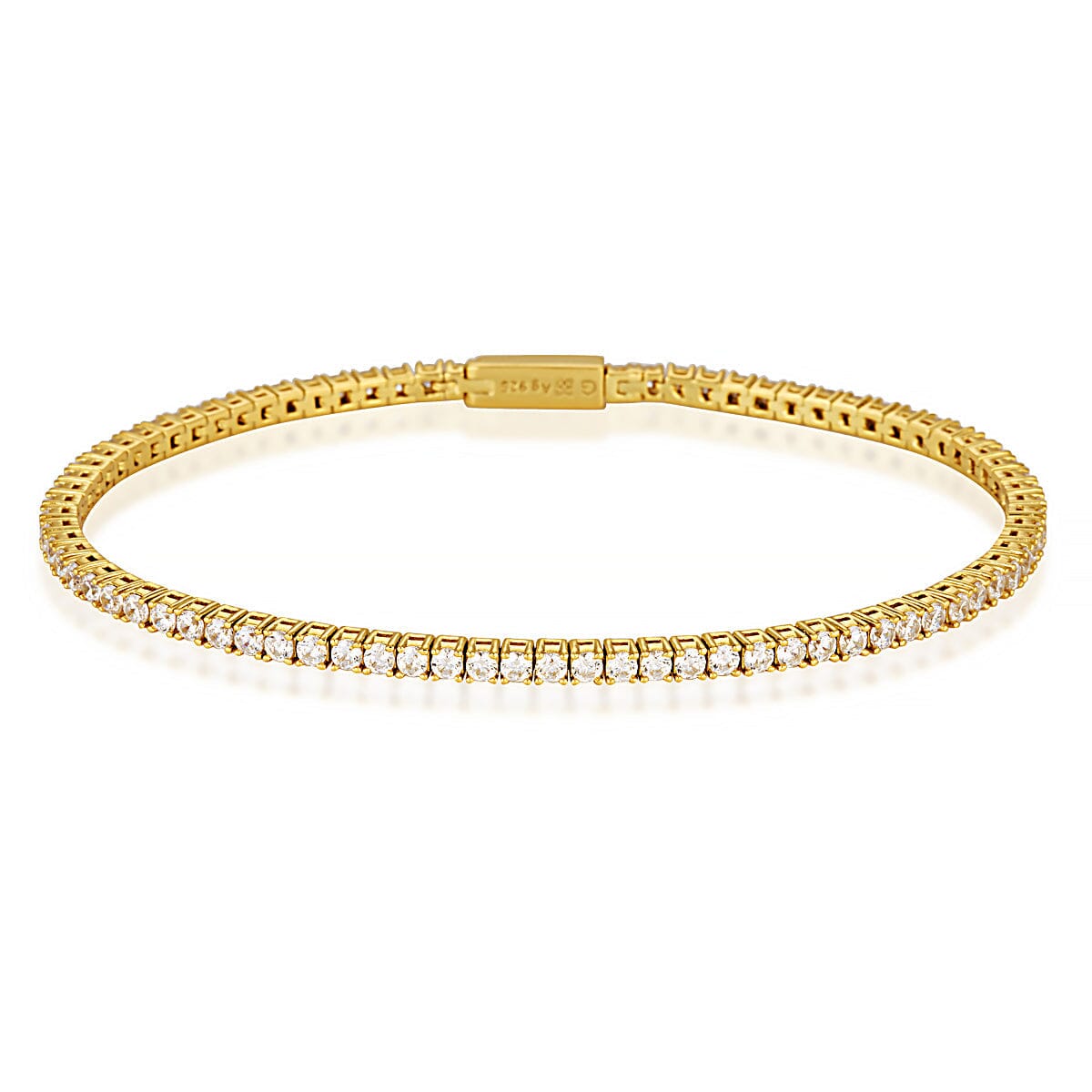 MILESTONE 2MM TENNIS BRACELET IN GOLD Bevilles Jewellers 