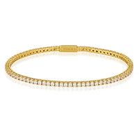 MILESTONE 2MM TENNIS BRACELET IN GOLD Bevilles Jewellers 