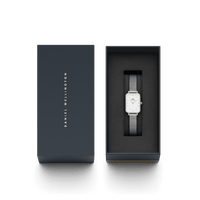 Daniel Wellington Quadro 20X26 Pressed Sterling Lumine Silver & White Watch Watches Daniel Wellington 