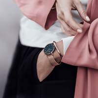 Daniel Wellington Petite 32 Melrose Rose Gold & Black Watch Watches Daniel Wellington 
