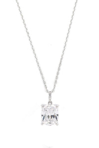 SYDNEY SOIRÉE ELAINE CUSHION CUT PENDANT SILVER Bevilles Jewellers 