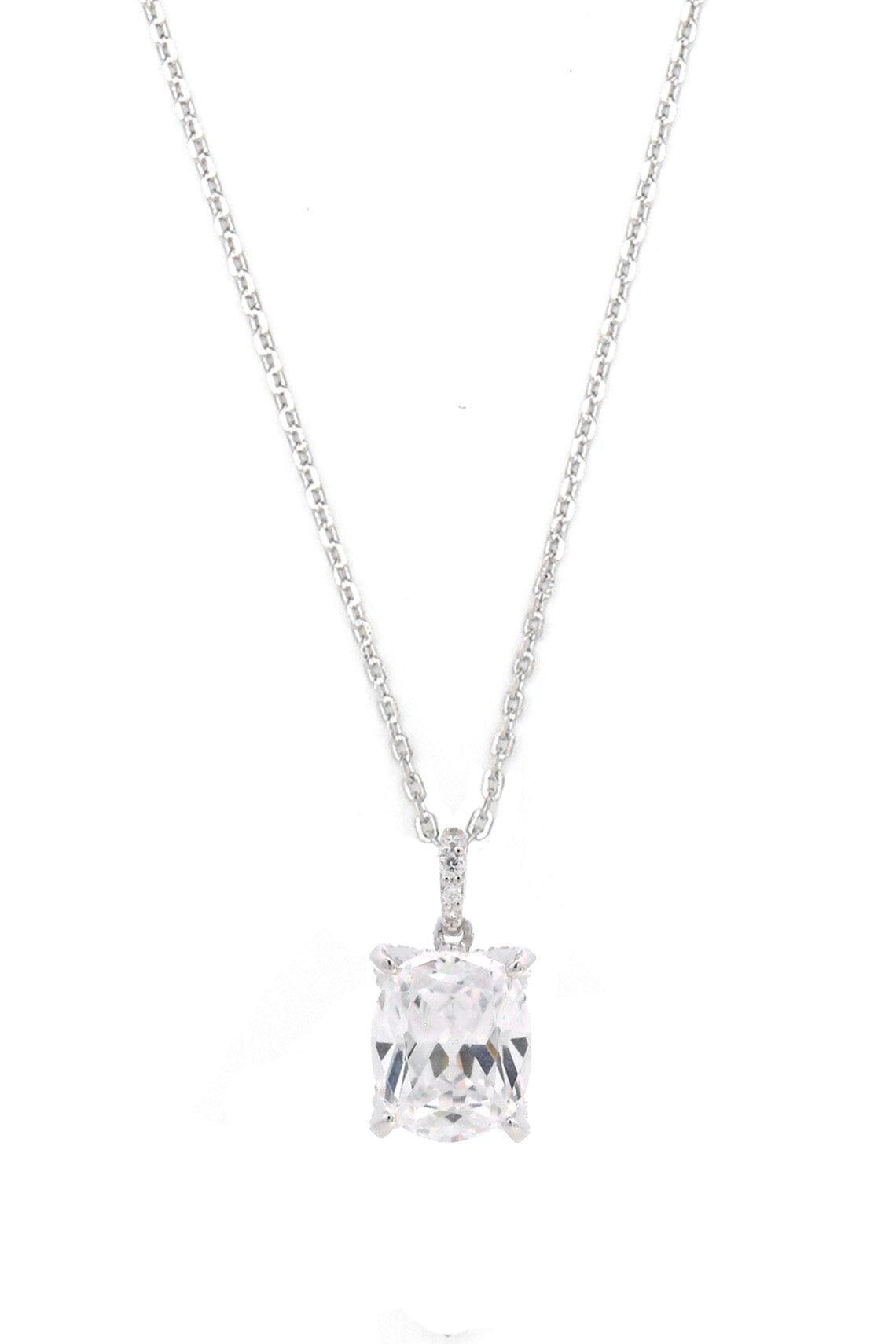 SYDNEY SOIRÉE ELAINE CUSHION CUT PENDANT SILVER Bevilles Jewellers 