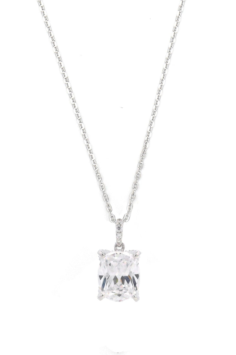 SYDNEY SOIRÉE ELAINE CUSHION CUT PENDANT SILVER Bevilles Jewellers 