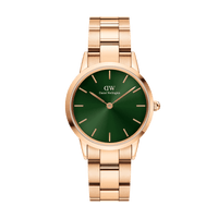 Daniel Wellington Iconic Link Emerald 36 Rose Gold & Green Watch Watches Daniel Wellington 
