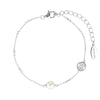 GEORGINI RED CARPET GLOBE PEARL BRACELET SILVER Bevilles Jewellers 