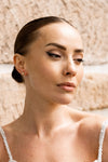 SYDNEY SOIRÉE FAIRWATER MOTHER OF PEARL STUD EARRINGS GOLD Bevilles Jewellers 