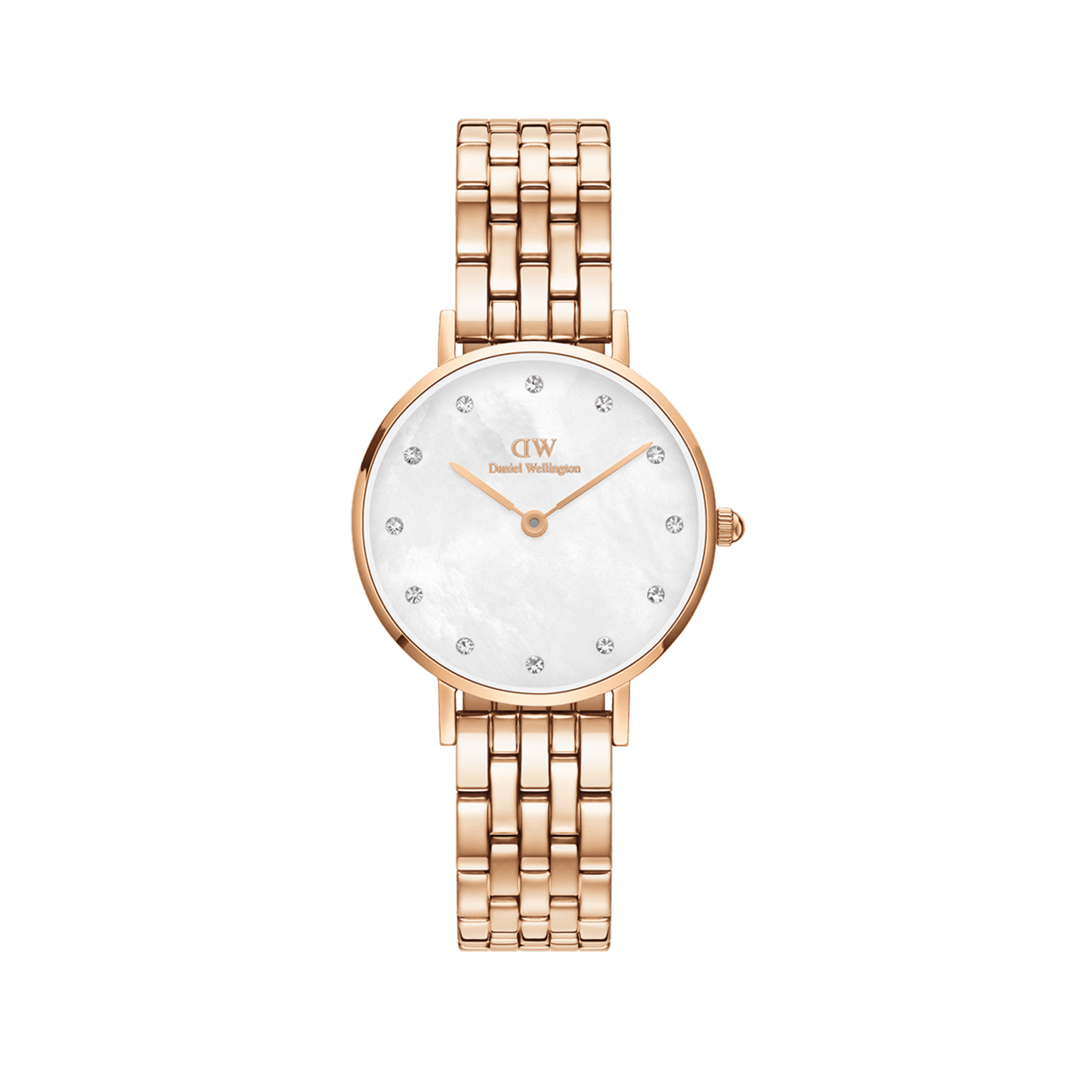 Daniel Wellington Petite Lumine 28 5-Link Rose Gold & Mother of Pearl White Watch Watches Daniel Wellington 