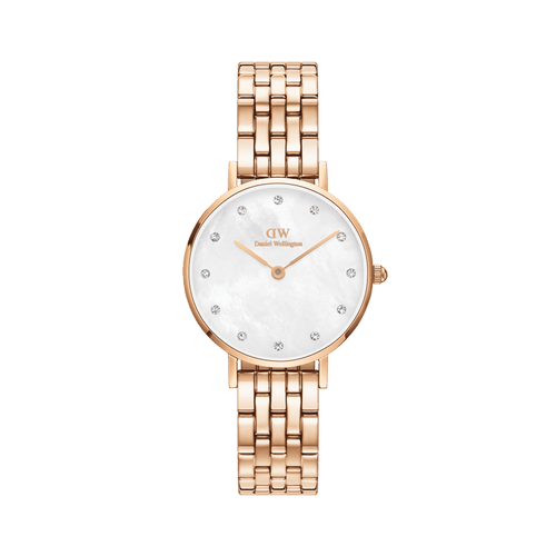 Daniel Wellington Petite Lumine 28 5-Link Rose Gold & Mother of Pearl White Watch Watches Daniel Wellington 