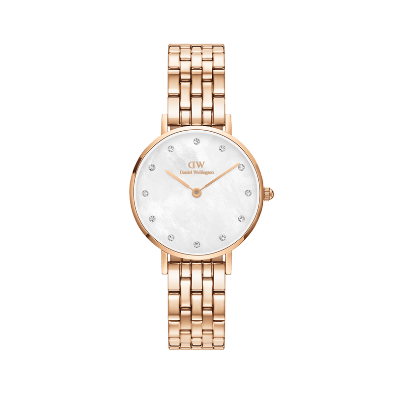 Daniel Wellington Petite Lumine 28 5-Link Rose Gold & Mother of Pearl White Watch Watches Daniel Wellington 