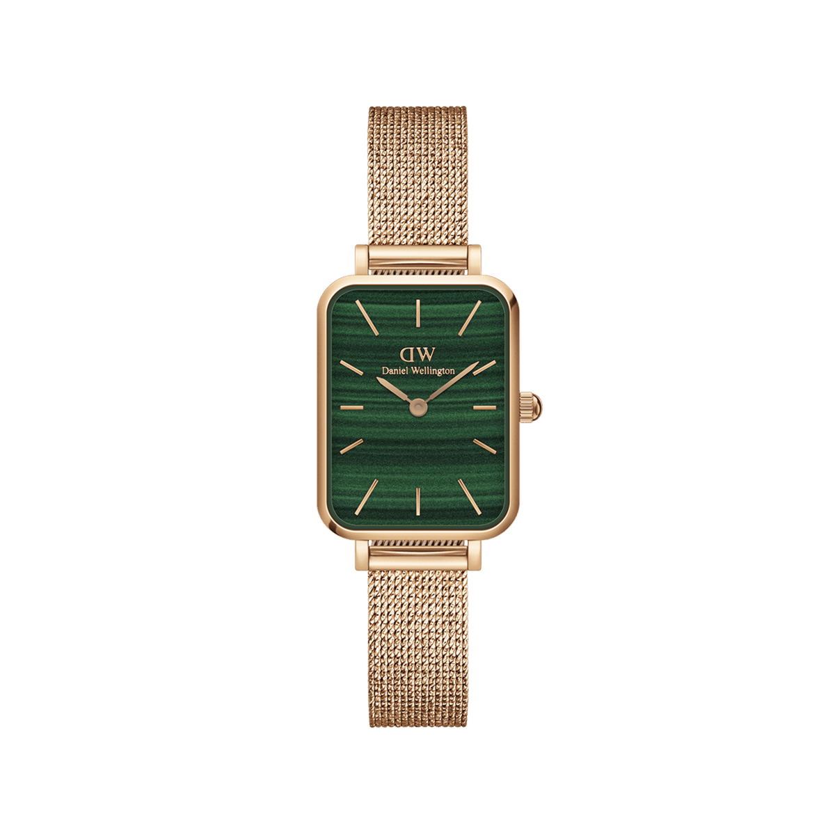 Daniel Wellington Quadro 20X26 Pressed Melrose Rose Gold & Green Watch Watches Daniel Wellington 