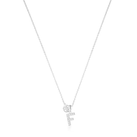 LUXURY LETTERS F INITIAL PENDANT SILVER Pendants Georgini 