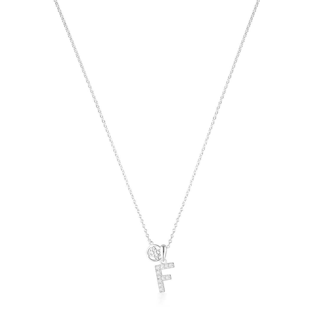 LUXURY LETTERS F INITIAL PENDANT SILVER Pendants Georgini 