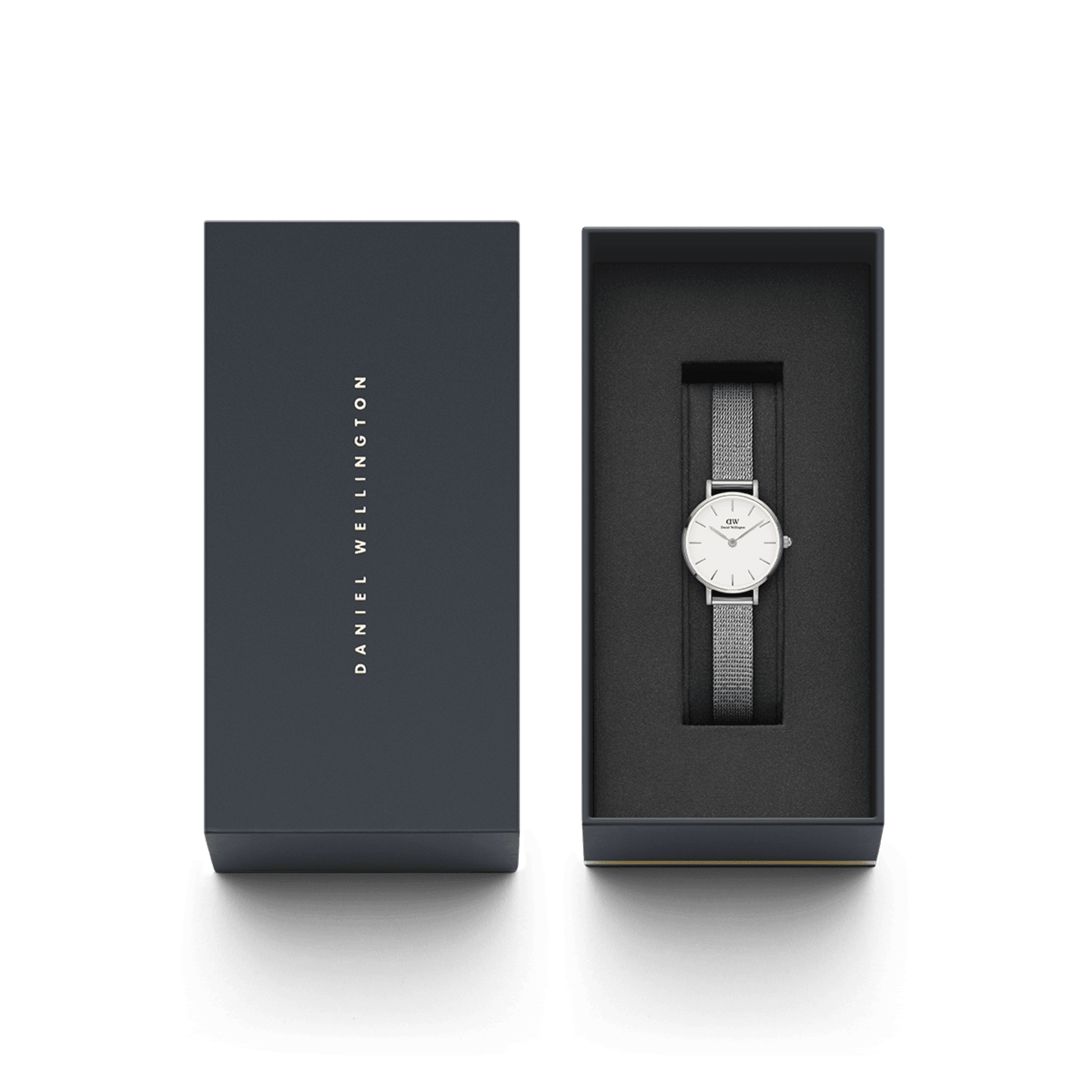 Daniel Wellington Petite 24 Pressed Sterling Silver & White Watch Watches Daniel Wellington 