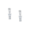 Chiara Ferragni Diamond Heart White Heart Hoop Earrings Chiara Ferragni 