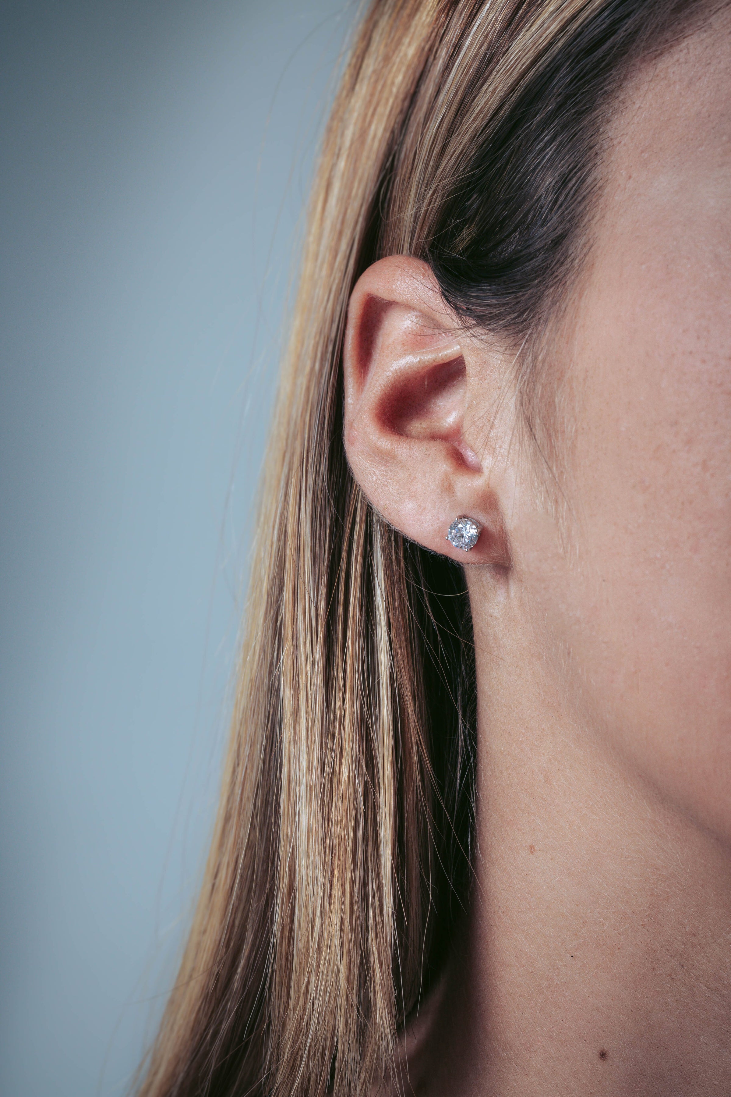 GEORGINI 5MM CLEAR ROUND STUD Earrings Georgini 
