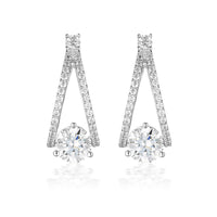 GEORGINI RED CARPET CHAMPAGNE EARRINGS SILVER Bevilles Jewellers 