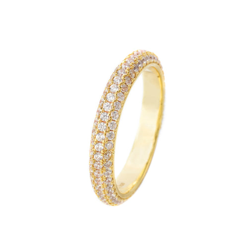 GODDESS PAVE RING GOLD - 10 Bevilles Jewellers 