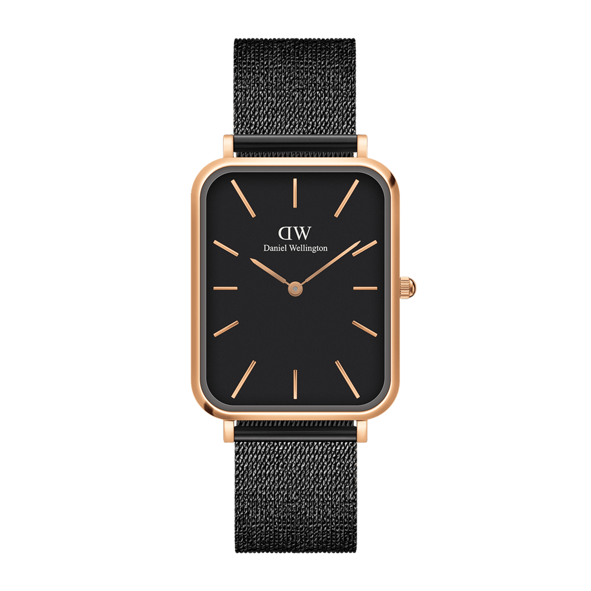 Daniel Wellington Quadro 20X26 Pressed Ashfield Rose Gold & Black Watch Watches Daniel Wellington 