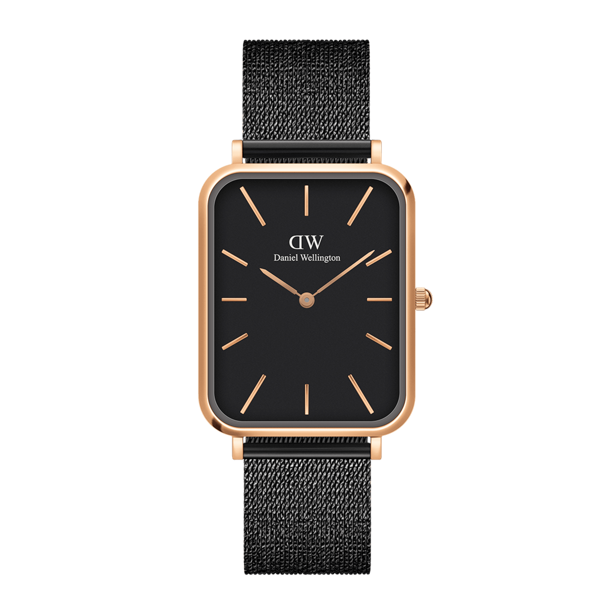 Daniel Wellington Quadro 20X26 Pressed Ashfield Rose Gold & Black Watch Watches Daniel Wellington 