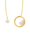 CHIC NOEL FRESHWATER PEARL LARIAT GOLD Bevilles Jewellers 