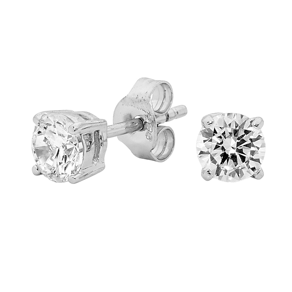 GEORGINI 5MM CLEAR ROUND STUD Earrings Georgini 