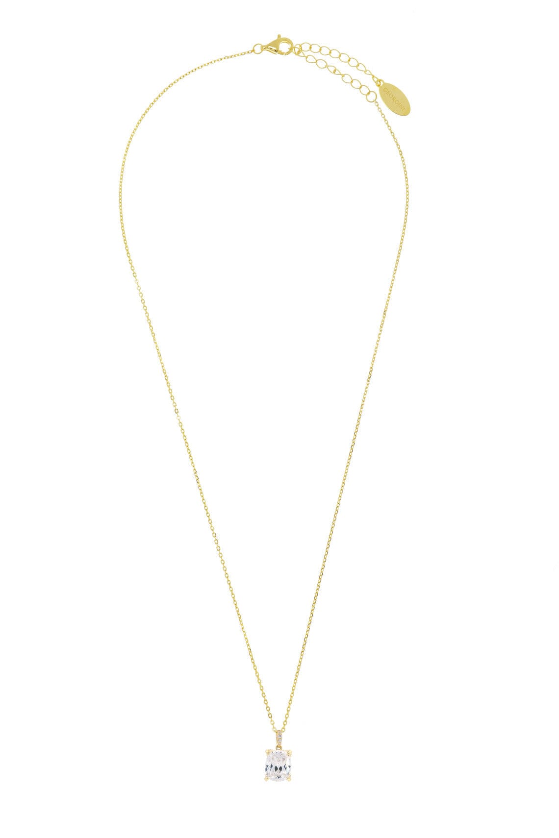 SYDNEY SOIRÉE ELAINE CUSHION CUT PENDANT GOLD Bevilles Jewellers 
