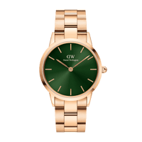 Daniel Wellington Iconic Link Emerald 36 Rose Gold & Green Watch Watches Daniel Wellington 