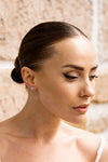 SYDNEY SOIRÉE FAIRWATER MOTHER OF PEARL STUD EARRINGS SILVER Bevilles Jewellers 